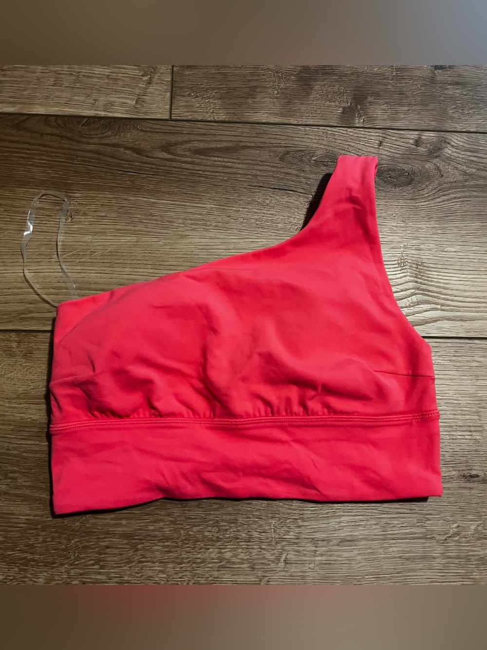 New lululemon pink align asymmetrical bra top size 8 c/d cup